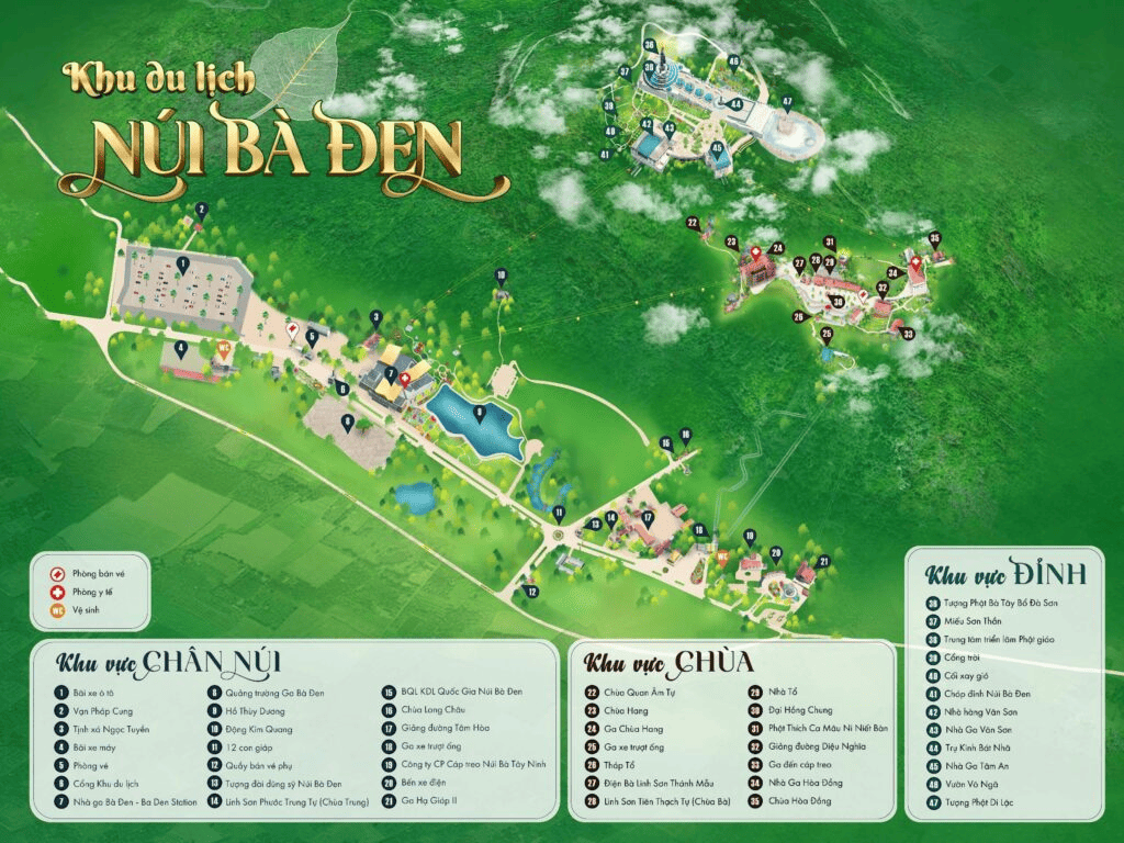 Bản đồ khu du lịch Sun World Ba Den Mountain