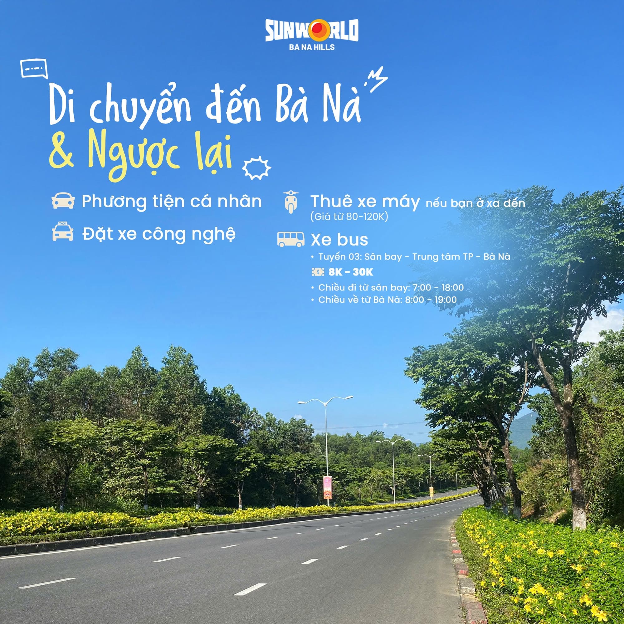 Hướng dẫn đường đi đến Bà Nà